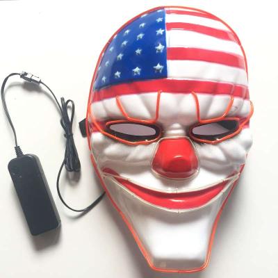 China PVC Neon Light Payday 2 USA Flag Mask for sale