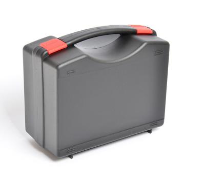 China Recycling black plastic equipment case with red clips for sale