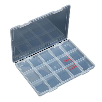 China Environmental Plastic Plastic Display Box Compartment Divided Storage Box With Living Hinge for sale