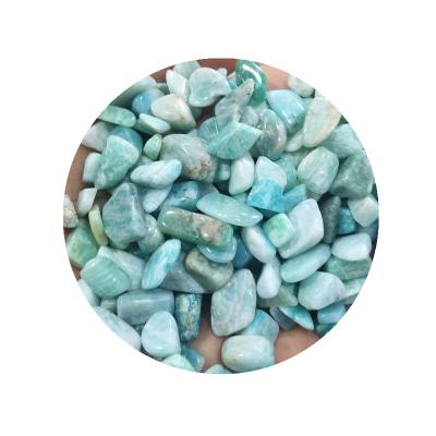 China Feng Shui Wholesale Natural Healing Amazonite Tumbled Stones Amazon Crystal Gravel For Landscaping for sale