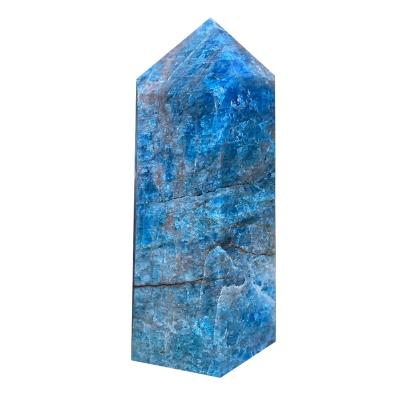 China Feng Shui Factory Price Natural Hand-carved Large Size Crystal Point Apatite Tower For Healing Decoration for sale