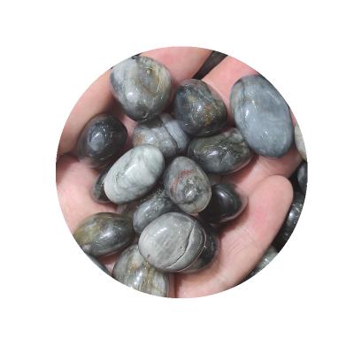 China Feng Shui Natural Polished Tumbled Eagle Eye Cabochon Crystal Pebble Stone Eagle Eye Palm Cabochon for Decoration for sale