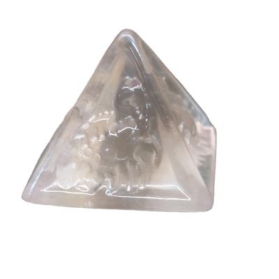 China Feng Shui Fluorite Orgonite Small Size Crystal Quadrihedron Pyramid For Decoration Wholesale Natural Healing for sale