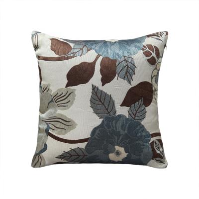 China Custom Design 100% Polyester Jacquard Embroidery Comfort Print Floral Decorative Pillow Shape for sale