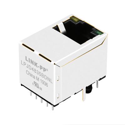 China Good Quality Ethernet (Non PoE) rj45 JACK Vertical RJ45 Connector V890-1AX1-Y5 10p8c Integrated 1000 Base-T for sale