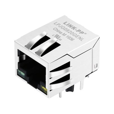 China Ethernet Interface RJMG2A321A101NR Keystone 1000 Base-T Jack Ethernet Cable rj45 Connector With Green/Yellow LED Tab Down Female Connectors for sale