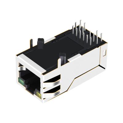 China Single port Ethernet interface XFGIG12-CTLYG1-41000 female RJ45 connector 12p8c base-T TAP UP jack RJ45 for sale