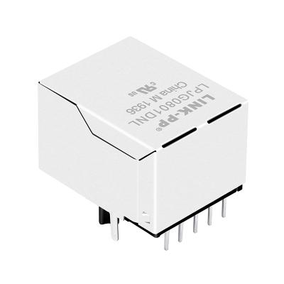 China Single Left RJ45 10p8c rj45 Jack LED Connector Tab Down Base-T 1000 Ethernet Interface for sale