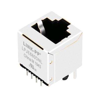 China Ethernet Interface Good Quality China Made 1x1 Port 8p8c Tab Up Vertical RJ45 Connector Modular Jack Without Led for sale