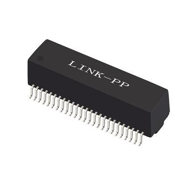 China 10/100 Base-T Electronic PoE+ Single Left 16 PIN LAN Magnetic Transformer for sale