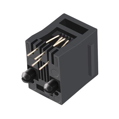 China Ethernet Interface 90511-001IF Good Quality 1X1 RJ11 Jack 4p4c Port 180 Degree Without LED Tab Down RJ11 Connector for sale