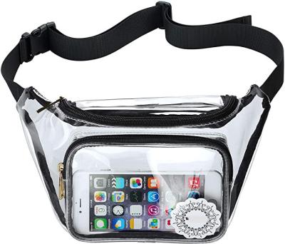 China Transparent Water Proof Waist Pack Fanny Pack Bag For Men&Women Hip Bum Bag With Adjustable Strap Laser Bags for sale