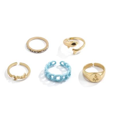 China Other hot sales daily wear all finger ring sets the fashionable three ring set for sale