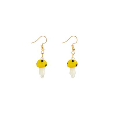 China Other the latest earring yellow mushroom girl earring accessories comes with black earrings for sale