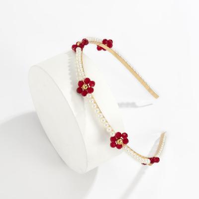 China Fashion Hand Knitting 12cm Winter Trendy Chime Metal Circle Single Row Crown Bridal Hair Accessories for sale