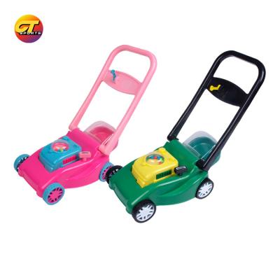 China TOY Children's Play Garden Tool Simulation Plastic Model Lawn Mower Cropper Toy Toy For Kids for sale