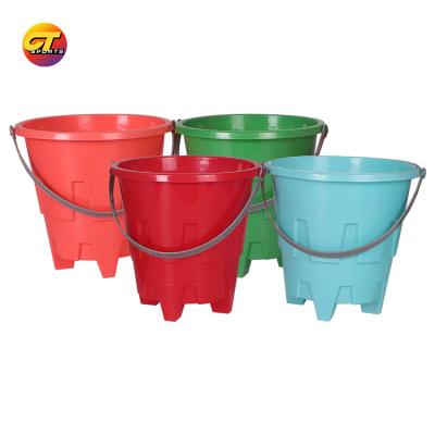 China Outdoor Sports Toys Kids Plastic Beach Bucket Toys Kids Sand Beach Bucket for sale