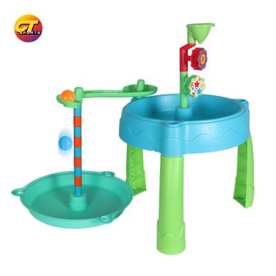 China Outdoor Toys Sand and Water Play Table for Kids Summer Activity Play Table with Windmill and Mold Kids Sand Water Table Beach Toys for sale