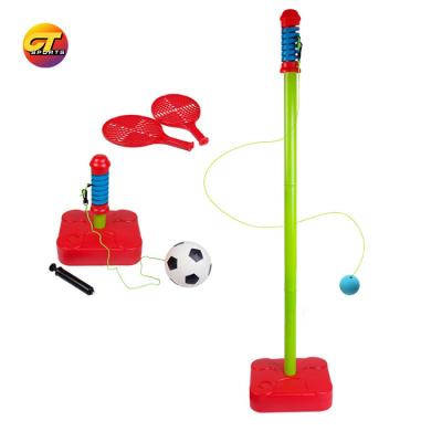 China Outdoor Sports Toys Set 2 in 1 Football and Tennis Game Toys Swing Football and Tennis Kids Training Equipment for sale