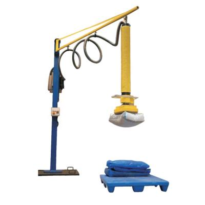 China For easier lifting paper bag and relax industrial maximum vacuum suction cup lifter for 30kg bags with crane and jib arm for sale