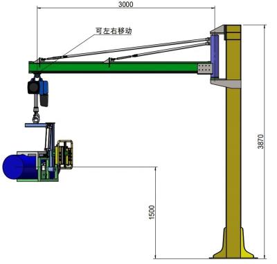 China Manual Wheel Hub Pusher Jib Crane Fiber Spool Lifting Equipment Manipulator for Yarn Spools Made in China for sale