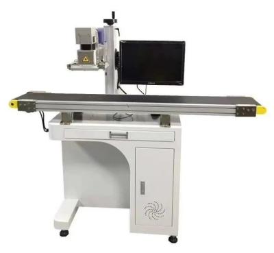 China Laser Marking No Need CO2 Laser Color Flying Video Marking Machine 30w For Rotary Marking And Button for sale