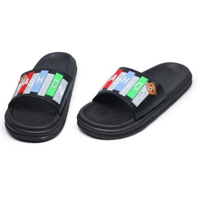 China Fashion Trend Manufacturing Wholesale Slips Men Sandals Outdoor Home Slider Open Toe Slippers For Boys Strip Slides Hoem Shoes In Colors for sale