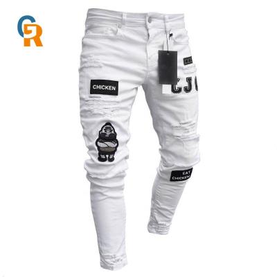 China Hip Hop Viable Mens High Fashion Ripped Jeans Street Slim Pants for sale