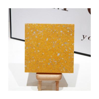 China Modern Inorganic Terrazzo Yellow Series GM-P-Y002 Golden Terrazzo Tile for Floor and Wall Customized Terrazzo Slab for sale