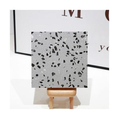 China Modern Customized Inorganic Terrazzo Grey Series GM-P-G015 with Dark and White Aggregate Terrazzo Floor Slab Bathroom Artificial Stone for sale