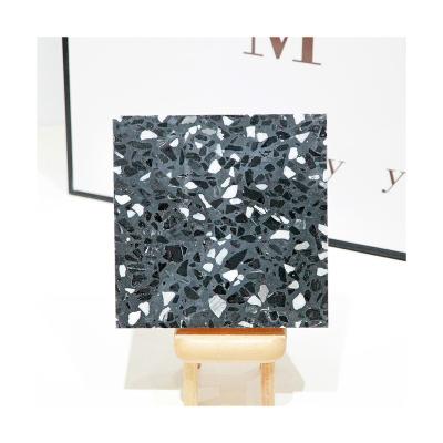 China Modern Wholesale Artificial Terrazzo Tile Factory Customization Terrazzo Tiles Black Series GM-P-B005 With Big Particle Aggregate for sale