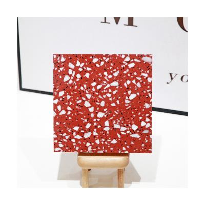 China Modern High Quality Home Decoration Inorganic Terrazzo Slab Colorful Series GM-P-C001 Red Terrazzo Floor Tiles Terrazzo Tiles for Wall for sale