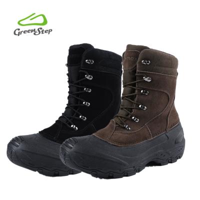 China Low MOQ Lightweight Free Shipping Lace Up Shoes Winter Waterproof Anti-skid Rise Outdoor Warm Snow Boots For Men for sale