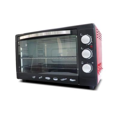 China Stainless Steel Stainless Steel / Red 6-Slice Convection Countertop Toaster Oven, Includes Bake Pan, Broiling Rack for sale