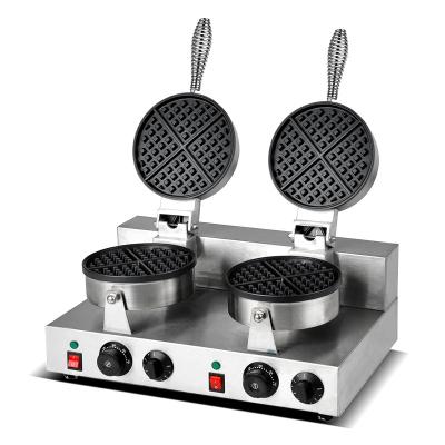 China Non-Stick Cooking Outdoor Commercial Making Machine Electric Industrial Wafflwaffle Shapes Custom Plate Turning Egg Personalized Detachable Waffle Maker for sale