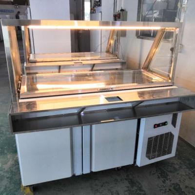 China Commercial Refrigerated Single-temperature salad bar display fridge/salad counter refrigerator for restaurant for sale