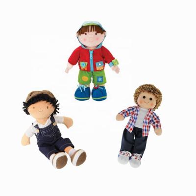 China Cartoon Toy Boy Doll Quality Soft Plush Stuffed Factory Gift Custom Kids Toys for sale