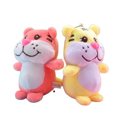 China Gift Durable Using Low Price Toy Cute Tiger Doll Keychain Plush Animal Pendant for sale