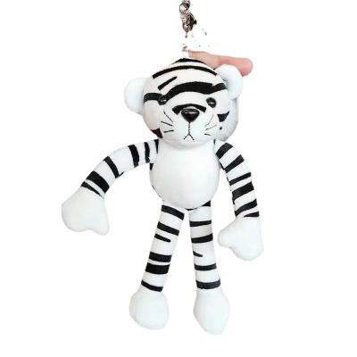 China Wholesale Zodiac Pendant Long Legged Tiger Toy Plush Doll Jewelry Tray Backpack Gift Key Chain for sale