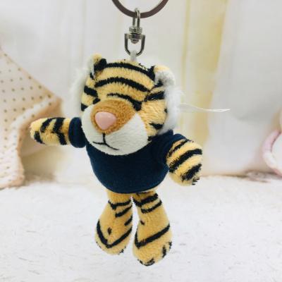 China Custom Wholesale Gift Plush Tiger Plush Keychain Toys Plush Toy Tiger Key Chain Soft Pendant for sale