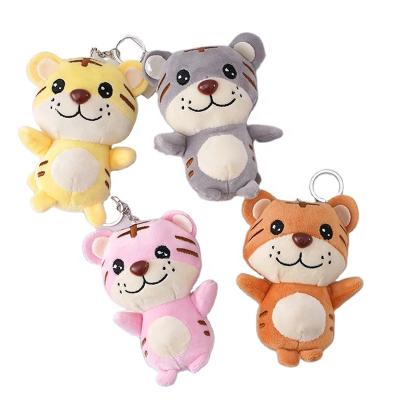 China z414 2022 Key Chain Plush Toy Doll 10CM Tiger Stuffed Plush ToyPendant Christmas Gift for sale