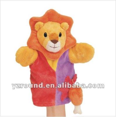 China Plush Stuffed Animal Model Lion Hand Puppet Glove Doll Toy Gift for sale