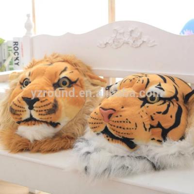 China 36 Months Stuffed Lion Head Backpack/3D Realistic Animal Head Shaped Backpack Plush Toy for sale