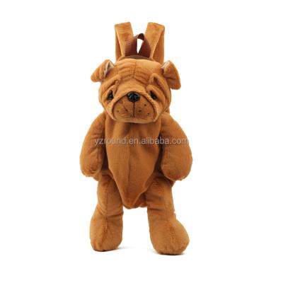 China 36 Months CE Puppy Dog Shape Plush Candy Bag Standard Backpack For Kids Soft Toy for sale