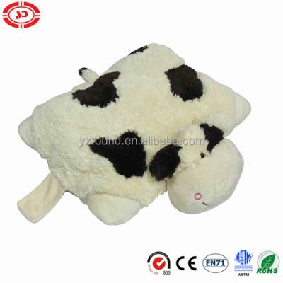 China Anti-Apnea Pure White Cow Pet 2in1 Plush Fancy Soft Cotton Stuffed Pillow And Cushion for sale