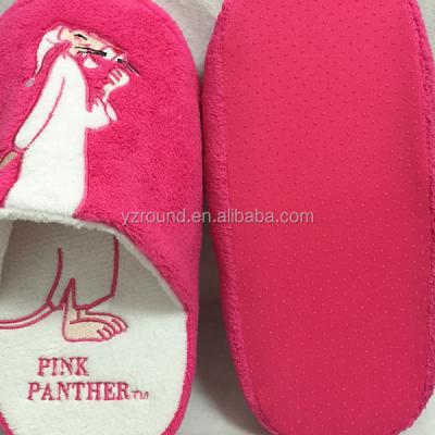 China New Pink Panther Plush Slippers for sale