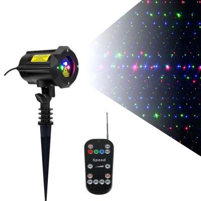 China European Mini RGB Laser Christmas Lights With Moving Stars Effect For House Garden Street Decoration for sale