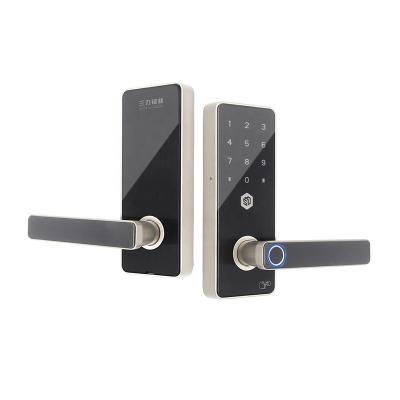 China Easy Installation Wholesale Price Stainless Steel Office Digital Security Fingerprint Sliding Door Lock for sale