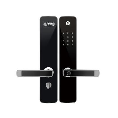 China Easy Installation Office Stainless Steel Hotel Biometric Automatic Fingerprint Smart Door Lock for sale