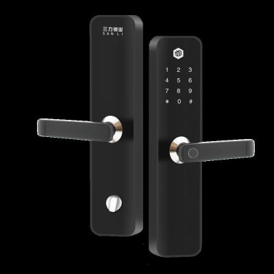 China Latest Installation Digital Hotel Office Fingerprint Stainless Steel Easy Handle Glass Door Lock for sale